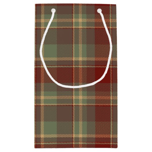 Kerst Tartan Brick Rood Groen ID1141A Klein Cadeauzakje (Achterkant)
