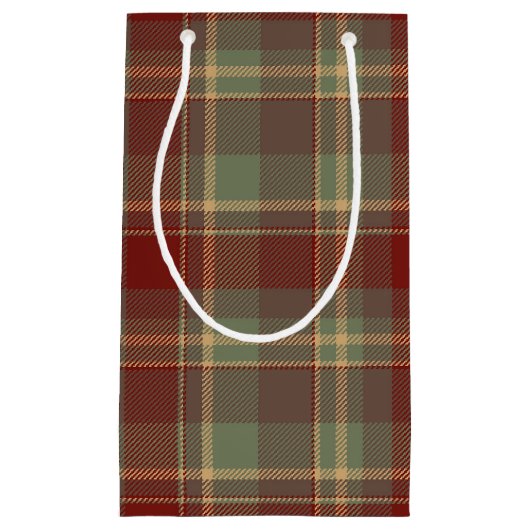 Kerst Tartan Brick Rood Groen ID1141A Klein Cadeauzakje (Voorkant)