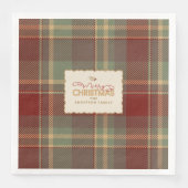 Kerst Tartan Brick Rood Groen ID1141A Servet (Voorkant)
