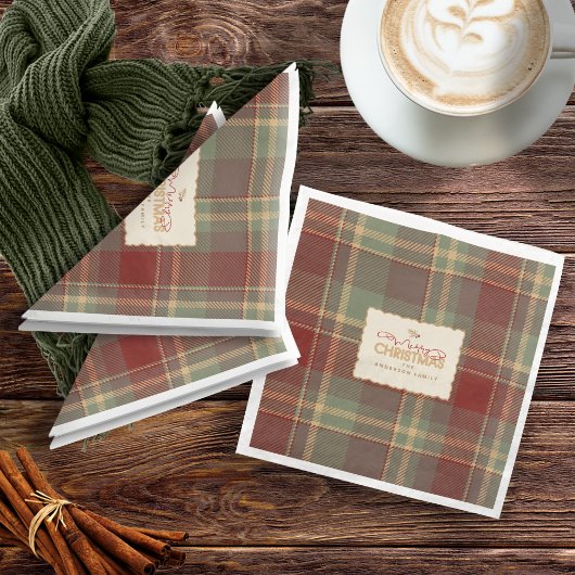 Kerst Tartan Brick Rood Groen ID1141A Servet