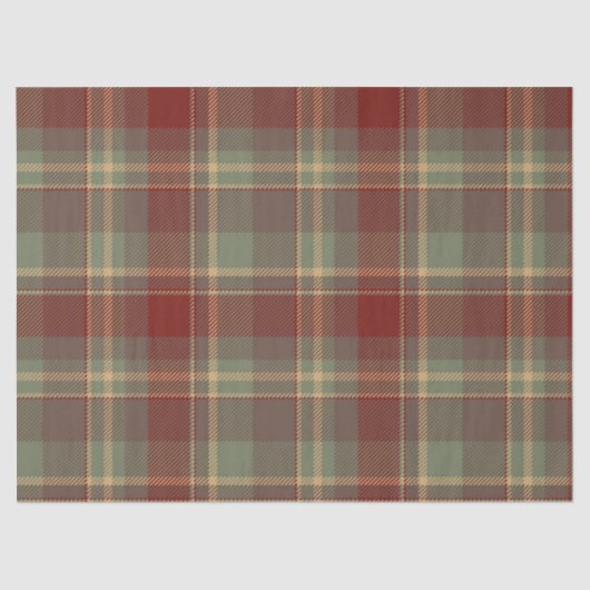 Kerst Tartan Brick Rood Groen ID1141A Tissuepapier (Voorkant)