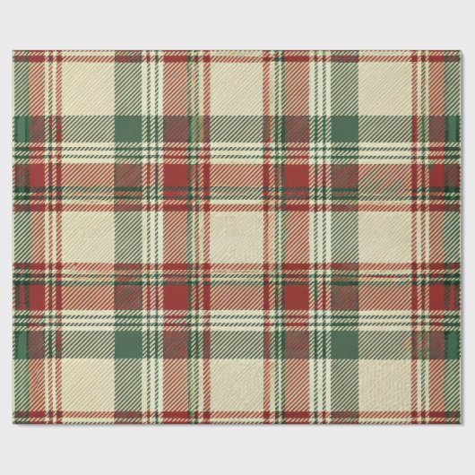 Kerst-Tartan Cadeaupapier (Vlak)