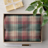 Kerst Tartan en Bomen Naadloos Tissuepapier (Geschenk)