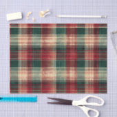 Kerst Tartan en Bomen Naadloos Tissuepapier (Craft)