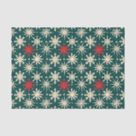 Kerst Tartan en Bomen Naadloos Tissuepapier