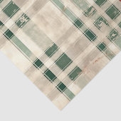 Kerst Tartan en Bomen Naadloos Tissuepapier (Detail)