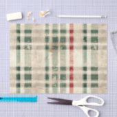 Kerst Tartan en Bomen Naadloos Tissuepapier (Craft)