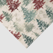 Kerst Tartan en Bomen Naadloos Tissuepapier (Detail)