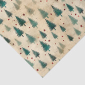 Kerst Tartan en Bomen Naadloos Tissuepapier (Detail)