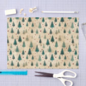 Kerst Tartan en Bomen Naadloos Tissuepapier (Craft)