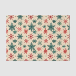 Kerst Tartan en Bomen Naadloos Tissuepapier