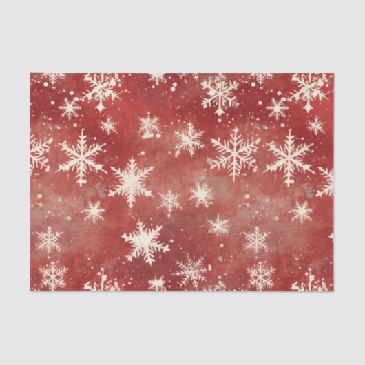 Kerst Tartan en Bomen Naadloos Tissuepapier (Voorkant)