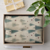 Kerst Tartan en Bomen Naadloos Tissuepapier (Geschenk)