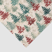 Kerst Tartan en Bomen Naadloos Tissuepapier (Detail)