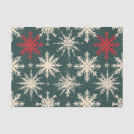 Kerst Tartan en Bomen Naadloos Tissuepapier