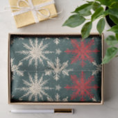 Kerst Tartan en Bomen Naadloos Tissuepapier (Geschenk)