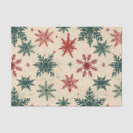 Kerst Tartan en Bomen Naadloos Tissuepapier