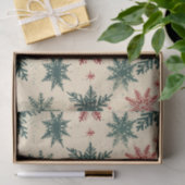 Kerst Tartan en Bomen Naadloos Tissuepapier (Geschenk)