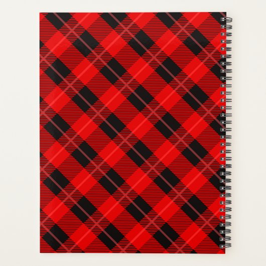 Kerst tartan & kerst herten planner (Achterkant)