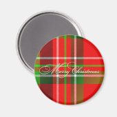 Kerst Tartan Magnet (Voorkant / Achterkant)