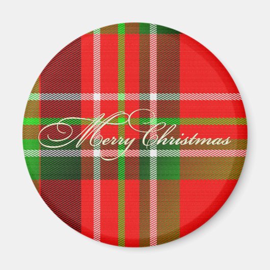 Kerst Tartan Magnet (Voorkant)