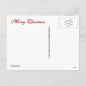 Kerst Tartan Patroon en boog Feestdagenkaart (Achterkant)