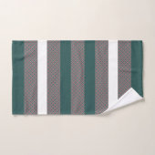 Kerst Tartan patroon met strepen wit groen Bad Handdoek (Handdoek)