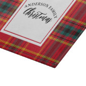 Kerst Tartan Plaid familienaam Snijplank (Hoek)