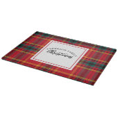 Kerst Tartan Plaid familienaam Snijplank (Hoek)