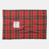 Kerst Tartan Plaid familienaam Theedoek (Horizontaal)
