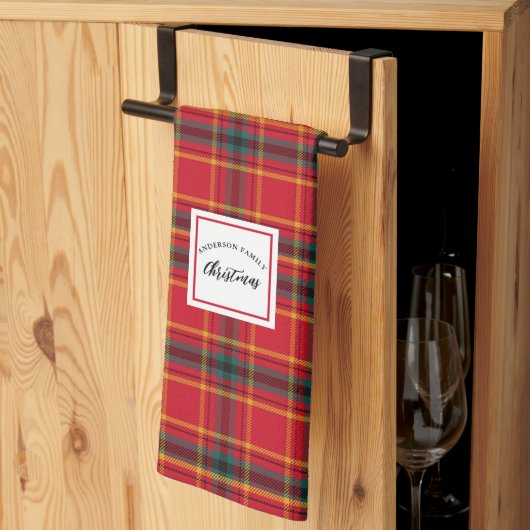 Kerst Tartan Plaid familienaam Theedoek (Derde Gevouwen)