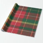 Kerst-Tartan Rood en Groen Cadeaupapier (Uitgerold)