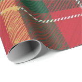 Kerst-Tartan Rood en Groen Cadeaupapier (Rol Hoek)
