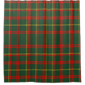 Kerst-Tartan Rood Groen Geruit  Douchegordijn (Voorkant)