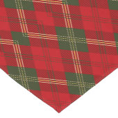 Kerst Tartan Schots rood en groen patroon Korte Tafelloper (Hoek)