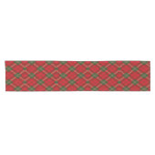 Kerst Tartan Schots rood en groen patroon Korte Tafelloper (Horizontaal)