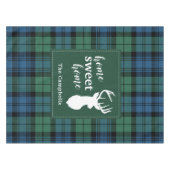 Kerst Tartan Sweet Home Clan Campbell Pset Tafelkleed (Voorkant (Horizontaal))