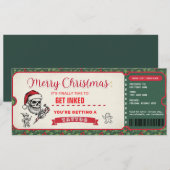 Kerst Tattoo Cadeaubon Kaart Voucher (Voorkant / Achterkant)