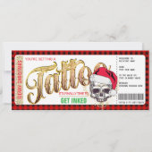 Kerst Tattoo Cadeaubon Kaart Voucher (Voorkant)