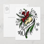 kerst-Tattoo Feestdagenkaart (Voorkant / Achterkant)