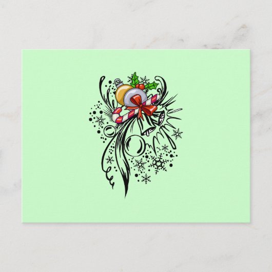 kerst-Tattoo Feestdagenkaart (Voorkant)