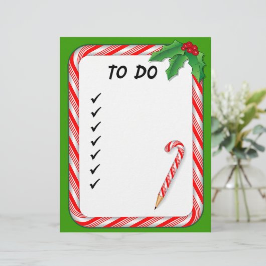Kerst te doen lijst briefpapier (Staand voorkant)