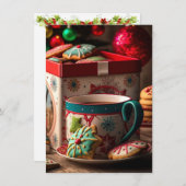 Kerst Tea Party bij oma's huis Kaart (Voorkant / Achterkant)