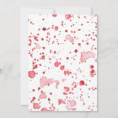 Kerst Tea Party Theepot Poinsettias Kaart (Achterkant)