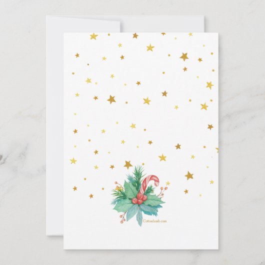 Kerst Tea Party uitnodigingen (Achterkant)