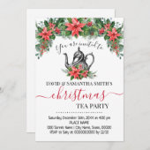 Kerst Tea Party Vakantie Tea Party Feestdagenkaart (Voorkant / Achterkant)