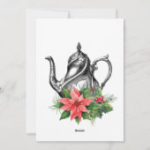 Kerst Tea Party Vakantie Tea Party Feestdagenkaart (Achterkant)