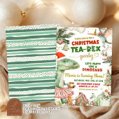 Kerst Tea-Rex Dinosaur Tutu Verjaardag Meisje Kaart