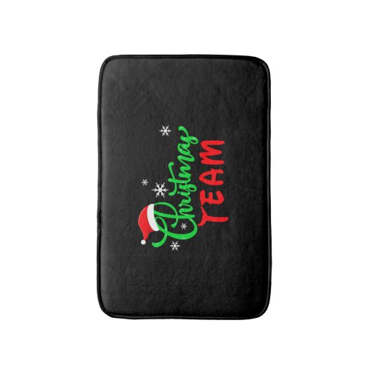 Kerst Team Grappige Familie Bijpassend Gift Badmat (Voorkant Verticaal)