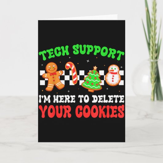 Kerst Tech Ondersteuning Hier Om Cookies Te Verwij Kaart (Voorkant)
